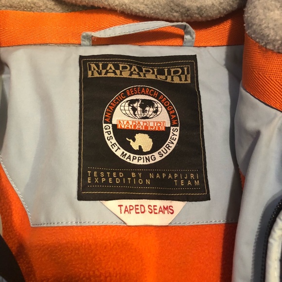 RARE Napapijri Hooded Ski Jacket Fleece Lined XL - Picture 8 of 8